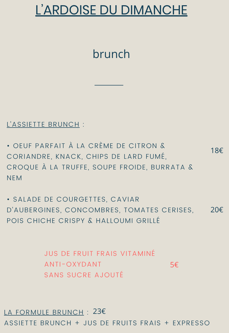 Menue de noêl