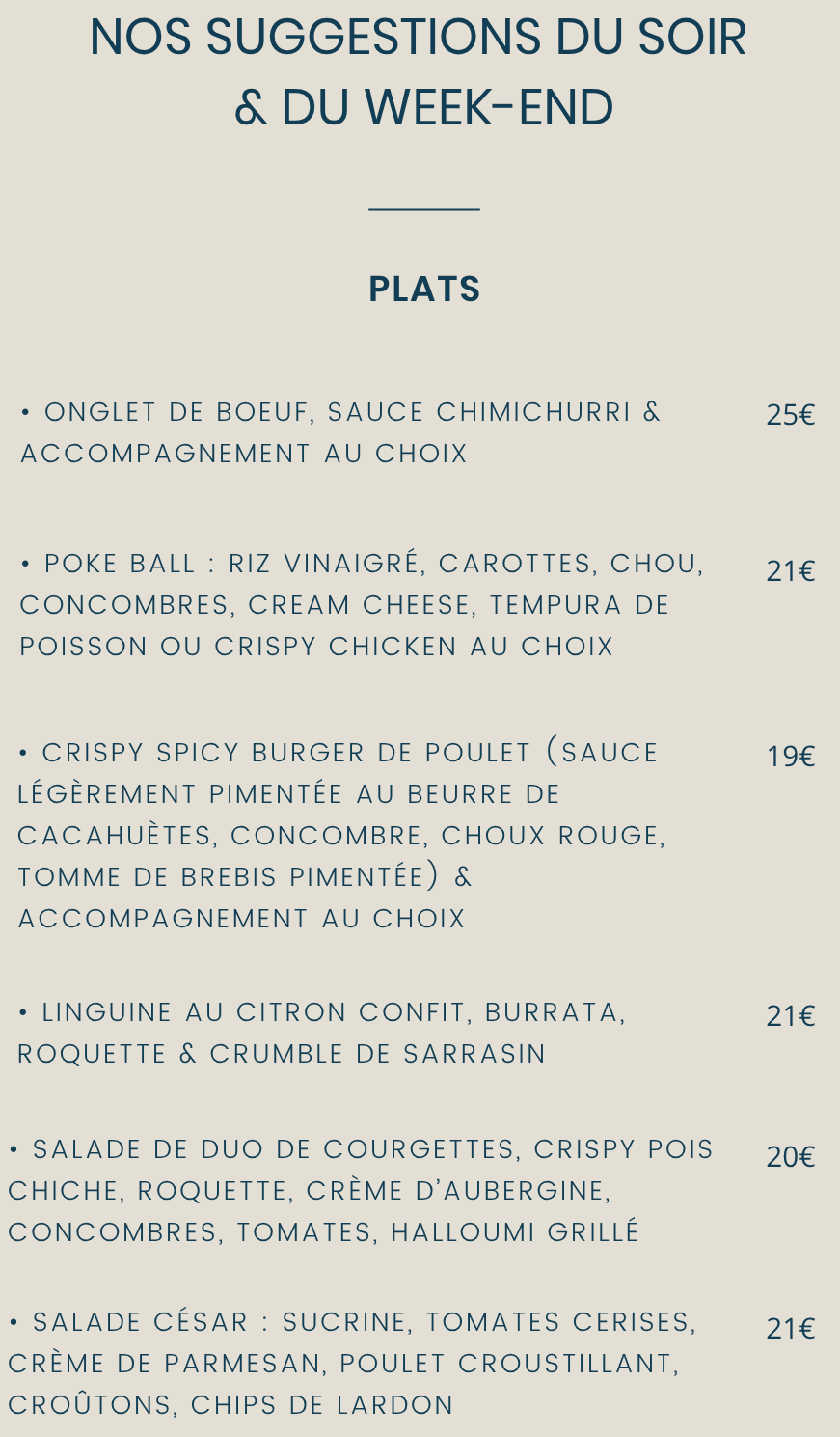 Menue de noêl